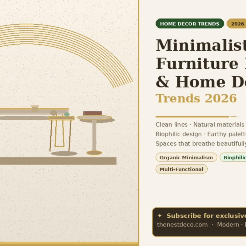 Minimalist Furniture Ideas & Home Decor Trends in 2026