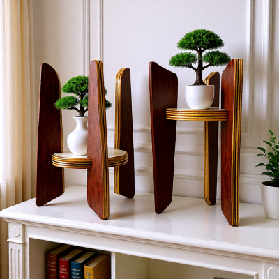 The Pebble Planter Stand-Marine Ply (200mm)